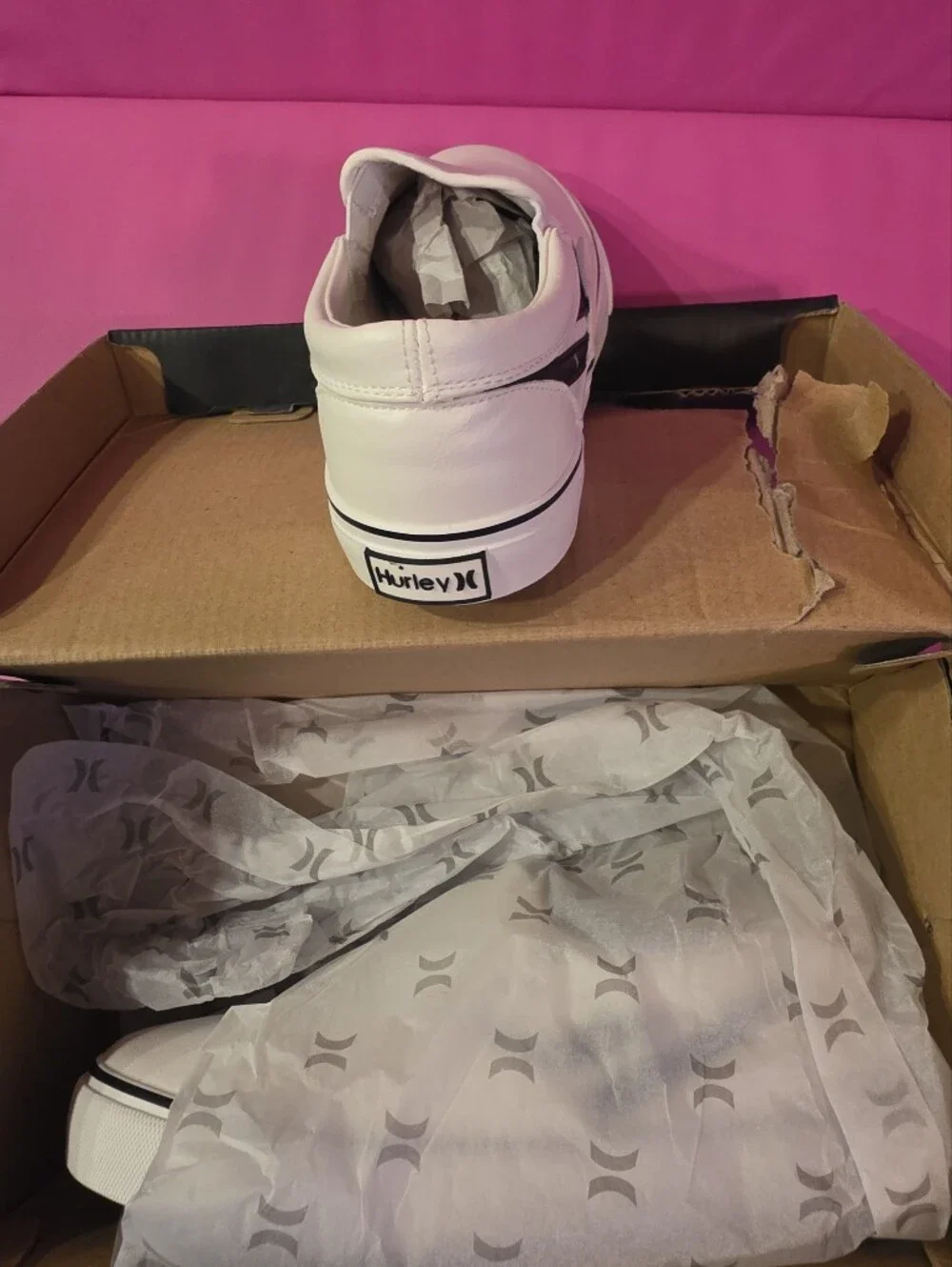 Hurley White Slip-On Loafer Sneakers